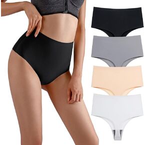 Thongs for Women Seamless Underwear High Waisted No Show Panties Invisible Sexy Panties