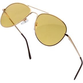 نظارات VITENZI للرؤية الليلية للرجال والنساء مضادة للوهج وآمنة للقيادة الليلية والنهارية عالية الدقة باللون الأصفر ميلان in Kuwait