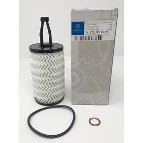 Mercedes Benz Genuine 276-180-00-09 Filter Element and o-Ring with 007603-014106 Oil Drain Plug Sealing Ring