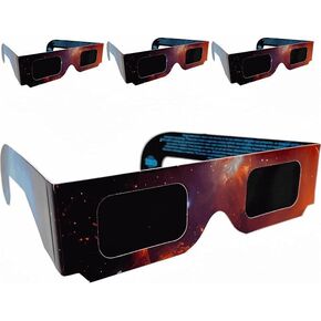 Tember Solar Eclipse Glasses - CE and ISO Certified - AAS recommended - USA 2024 Total Solar Eclipse Viewing Sunglasses - Sun Safe Shades for Adults or Kids (4 Pack