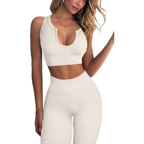 ATRIYFUL Workout Sets for Women Leggings 3 Piece Wokout Outfits Matching Sets