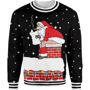 DOBACO Unisex Ugly Christmas Sweater Funny Sweatshirt 3D Digital Print