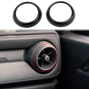 Korlot Carbon Fiber Style Center Console Dashboard Side Air Outlet AC Vent Cover Trim Accessories for 2023-2024 Chevrolet Colorado (Inner ring)