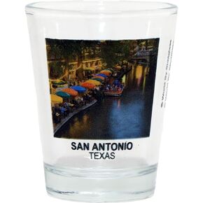 San Antonio Texas River Walk Color Photo Shot Glass