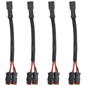 WMYCONGCONG 4 PCS Y Shape 2 pin Adapter Splitter Wiring Harness Electrical Wire Connector Plug for LED Light Bar Fog Light