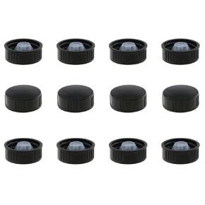 12PCS 28mm Bakelite Cap Phenolic Resin Cap Black Polyethylene Sealing Screw Suitable for Food and Cosmetics and Pharmaceutical Hard and Soft Packaging Cap