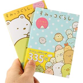 ANKOMINA 2 Pack 670 Pieces Cute Cartoon Animals Washi Stickers Book for Albums Diary Calendar Decoration Scarpbook Planner Journal Kids DIY Toy Korean Stationery
