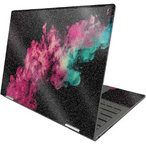 MightySkins Glossy Glitter Skin Compatible with HP Envy x360 13" (2022) - Magenta Smoke | Protective, Durable High-Gloss Glitter Finish | Easy to Apply, Remove, and Change Styles | Made in The USA