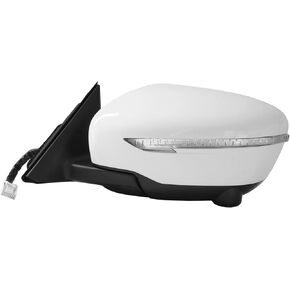 استبدال المرآة الجانبية للسائق Spieg NI1320271 لسيارة Nissan Rogue 2014-2017 | مجموعة مرآة الرؤية الجانبية اليسرى مع تعديل الطاقة، مصباح إشارة الانعطاف الساخن، كاميرا عرض 360 درجة | الطلاء للمطابقة