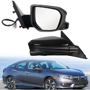 مرآة جانبية للركاب الأيمن من ونفون تناسب 2016 2017 2018 2019 2020 هوندا سيفيك، مرايا مزودة بالطاقة | مسخن | الكاميرا | استبدال الطي اليدوي HO1321284، 76208TBCA03ZA-PFM (11 دبابيس) in Kuwait