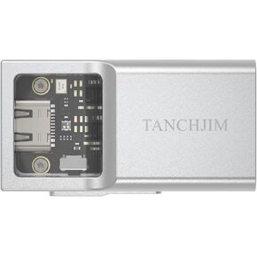 Space HiFi All-in-one Small Tail Decoding Ear Amplifier Portable Decoding Ear Put 3.5mm&4.4mm Output Silver Color