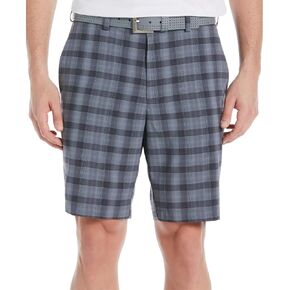 PGA TOUR Men's 9" Shadow Plaid Golf Short with Active Waistband