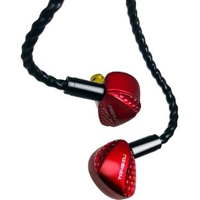 شاشة HiFiGo TANGZU X SeeAudio Shimin Li 10 مم داخل الأذن للسائق الديناميكي، إصدار Encounter 1DD N52 Magnet IEMs داخل الأذن مع تجويف مزدوج كربون نانو (أحمر) in Kuwait