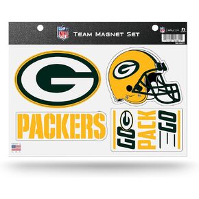 Rico Industries NFL Green Bay Packers Alternate Team Magnet Set 8.5" x 11" - Home Décor - Regrigerator, Office, Kitchen