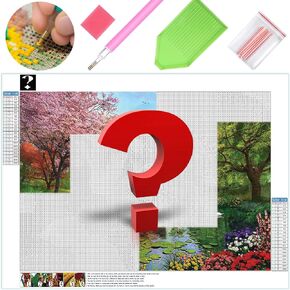 Diymood 5D DIY Random Diamond Art Painting Kit, Paint with Diamonds Arts Full Drill Embroidery Cross Stitch Pictures Craft for Home Wall Decor 30x40 cm/35x35 cm