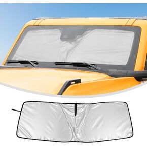 Linskip Sunshade Windshield Compatible with Ford Bronco Sport 2021 2022 2023, Bronco Sport Sun Shade, Bronco Sport Interior Accessories(Silver-Type A)