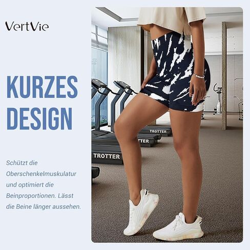 Vertvie شورت يوجا عالي الخصر للسيدات، شورت مطاطي بدون خياطة للتحكم في البطن، سروال ضيق للتمرين (كتابة على الجدران: أبيض/أسود، M) in Saudi Arabia