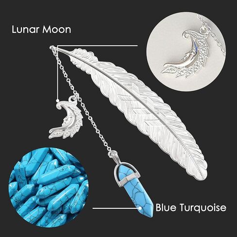 مجموعة الإشارات المرجعية المعدنية - 4 قطع من الإشارات المرجعية المعدنية ذات الريش العتيق مع قلادة كريستال على شكل فراشة، هدية تقدير المعلم، هدايا للنساء والفتيات قارئات الكتب، هدية عيد الحب للأمهات in Kuwait