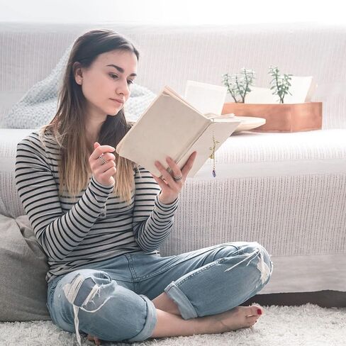 مجموعة الإشارات المرجعية المعدنية - 4 قطع من الإشارات المرجعية المعدنية ذات الريش العتيق مع قلادة كريستال على شكل فراشة، هدية تقدير المعلم، هدايا للنساء والفتيات قارئات الكتب، هدية عيد الحب للأمهات in Kuwait