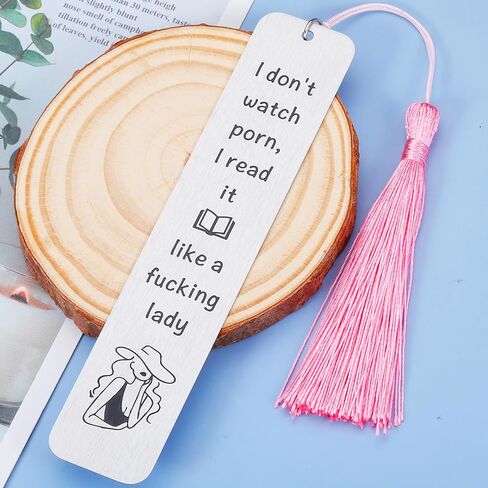 Spicy Bookmark for Book Lover Bookish Bookworm Gift for Women Her Girl Spicy Reader Book Club Christmas Stocking Stuffer Birthday Valentines Day Bookmark with Tassel I Don't Watch Porn in Saudi Arabia
