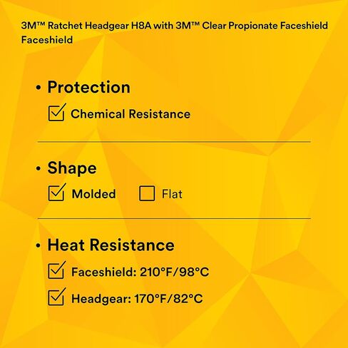 3M غطاء رأس سقاطة H8A، 82782-00000، مع 3M Clear Propionate Faceshield W96 in Saudi Arabia