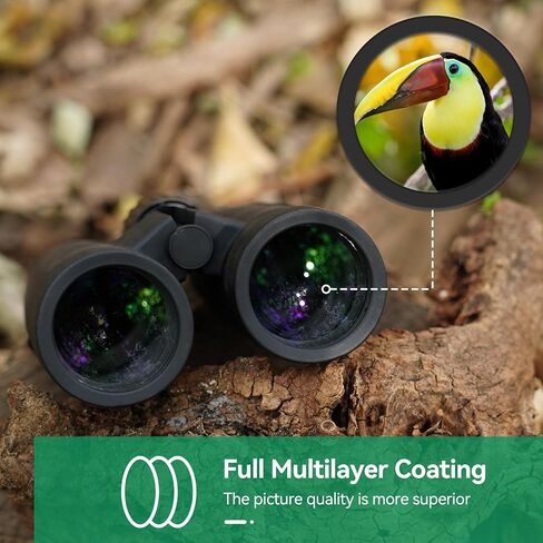مناظير SVBONY SA205 8x42 ED، مناظير مسطحة مع محول الهاتف، مناظير مطاطية للطيور للبالغين، مناظير FMC Bak4 مع حزام لمشاهدة الطيور في الهواء الطلق in Kuwait