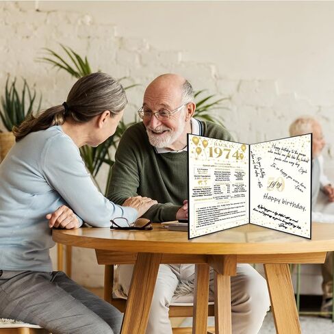 هدية عيد الميلاد الخمسين للرجال أو النساء من كرينكس، ملصق عيد ميلاد إبداعي في عام 1974، كتاب توقيع ضيف عيد الميلاد الخمسين العملاق لتزيين حفلات عيد الميلاد الخمسين باللونين الأسود والذهبي in Kuwait