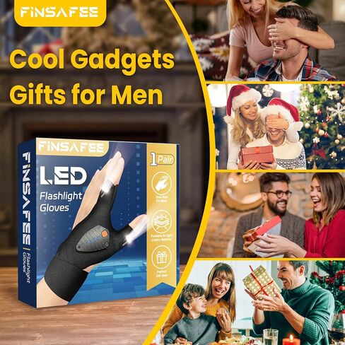 Father's Day Gifts, Rechargeable LED Flashlight Gloves, Best Dad Ever Gifts from Wife, Son, Fishing Gifts for Men, Birthday Gifts for Boyfriend, Husband, Gifts for Him Who Wants Nothing in Saudi Arabia
