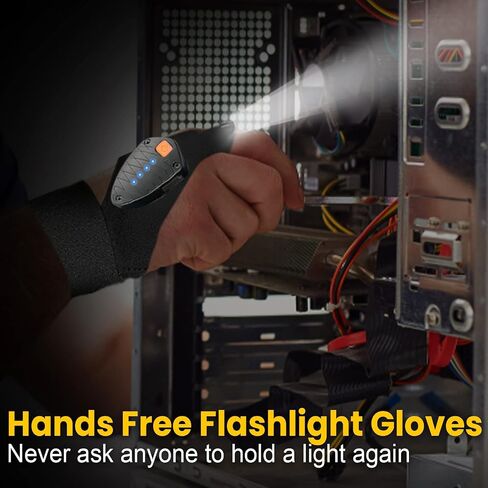 Father's Day Gifts, Rechargeable LED Flashlight Gloves, Best Dad Ever Gifts from Wife, Son, Fishing Gifts for Men, Birthday Gifts for Boyfriend, Husband, Gifts for Him Who Wants Nothing in Saudi Arabia