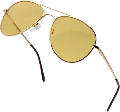 نظارات VITENZI للرؤية الليلية للرجال والنساء مضادة للوهج وآمنة للقيادة الليلية والنهارية عالية الدقة باللون الأصفر ميلان in Kuwait