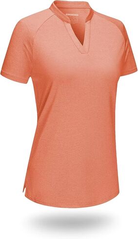 قمصان بولو نسائية من Boladeci بأكمام قصيرة بعامل حماية من أشعة الشمس 50+ للحماية من الشمس ورقبة على شكل حرف V وخفيفة الوزن وسريعة الجفاف وعامل حماية من الشمس SPF قمصان جولف للسباحة in Kuwait