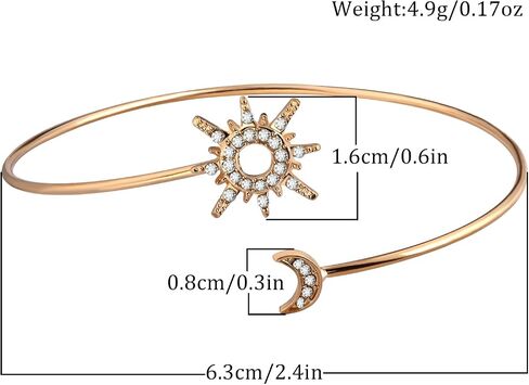 Gold Arm Cuff Bracelets for Women Sun and Moon Bracelets Arm Band Jewelry Arm Bangle Bracelet Upper Arm for Gift in Saudi Arabia