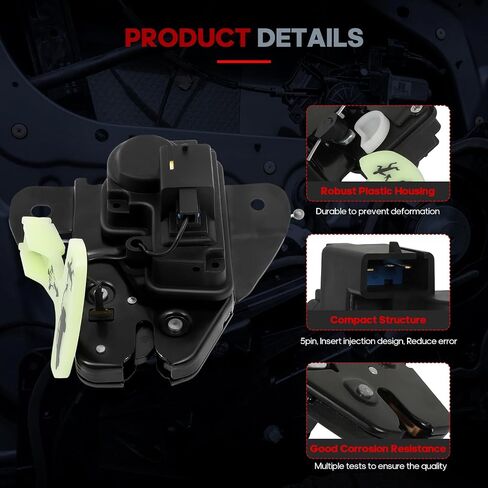 CCIYU Door Lock Actuator Fit 2011-2014 For Chrysler 200,2005-2018 For Chrysler 300,door lock actuator Rear Hatch Trunk Door Latch Motor Tailgate Lock Assembly, Replaces # 931-714 in Saudi Arabia