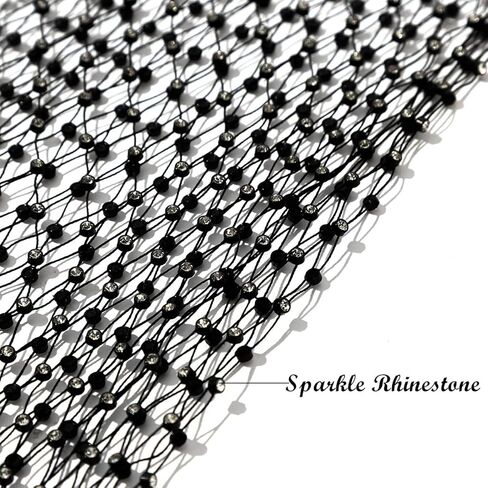 Rhinestone Mesh Top for Women Sparkly Mesh Top See Through Mesh Cover Up Bikini Boat Neck Long Sleeve Top in Kuwait