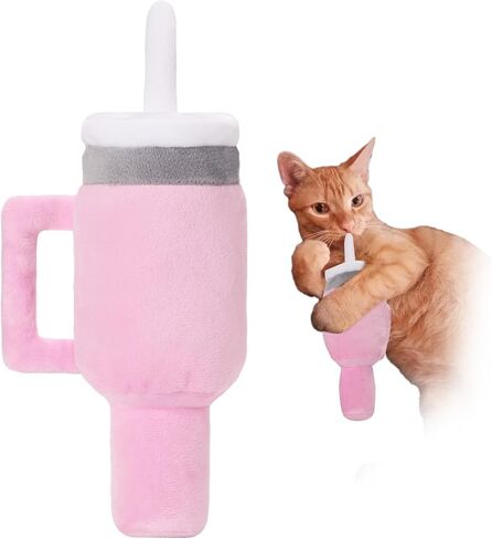 Mity rain Catnip Toys for Cats, Cute Cat Pupcup Tumbler Toys Funny Indoor Cat Chew Toys Interactive Cat Toy with Cute Expression for Pet Presents Cat Birthday Toy in Saudi Arabia
