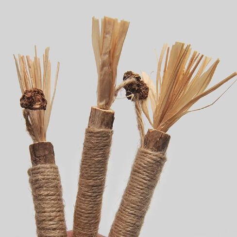 cat chew Sticks - 3 Pack, Catnip chew Sticks cat Toys, Teething Toys, Suitable for so Age and Breed of Cats（Raffia） in Saudi Arabia