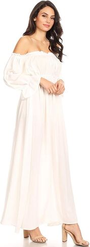 Anna-Kaci Womens Renaissance OverDress Medieval Irish Off Shoulder Dress Set in Saudi Arabia
