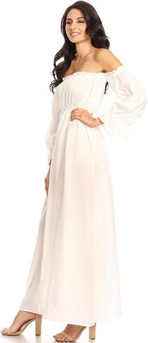 Anna-Kaci Womens Renaissance OverDress Medieval Irish Off Shoulder Dress Set in Saudi Arabia