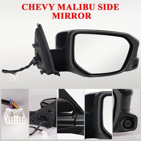 مرآة جانبية للركاب الأيمن من ونفون تناسب 2016 2017 2018 2019 2020 هوندا سيفيك، مرايا مزودة بالطاقة | مسخن | الكاميرا | استبدال الطي اليدوي HO1321284، 76208TBCA03ZA-PFM (11 دبابيس) in Kuwait