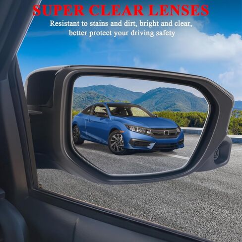 مرآة جانبية للركاب الأيمن من ونفون تناسب 2016 2017 2018 2019 2020 هوندا سيفيك، مرايا مزودة بالطاقة | مسخن | الكاميرا | استبدال الطي اليدوي HO1321284، 76208TBCA03ZA-PFM (11 دبابيس) in Kuwait