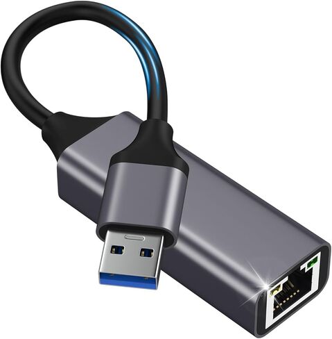 محول USB إلى إيثرنت، محول شبكة LAN سلكية USB 3.0 إلى جيجابت إيثرنت، محول إنترنت إيثرنت RJ45 بسرعة 10/100/1000 ميجابت في الثانية لأجهزة MacBook وSurface وأجهزة الكمبيوتر المحمول التي تعمل بنظام التشغيل Windows وXP وmacOS وLinux وVista in Kuwait