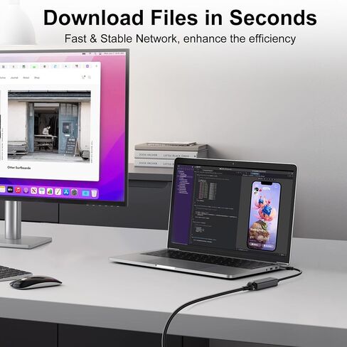محول USB إلى إيثرنت، محول شبكة LAN سلكية USB 3.0 إلى جيجابت إيثرنت، محول إنترنت إيثرنت RJ45 بسرعة 10/100/1000 ميجابت في الثانية لأجهزة MacBook وSurface وأجهزة الكمبيوتر المحمول التي تعمل بنظام التشغيل Windows وXP وmacOS وLinux وVista in Kuwait