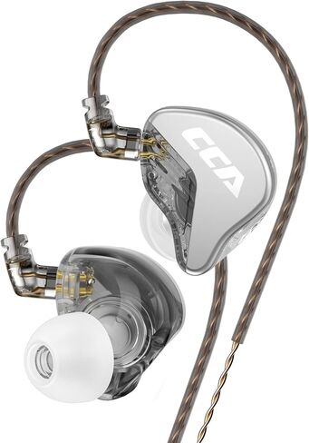 CCA CA4 in-Ear Headphones 1 DD & 1 BA Earphone HiFi DJ Stereo Deep Bass Earbuds with Detachable Cable Noise Isolating Metal Headset with Hybrid Driver for Running, Jogging, Walking(Blue No Mic) in Kuwait