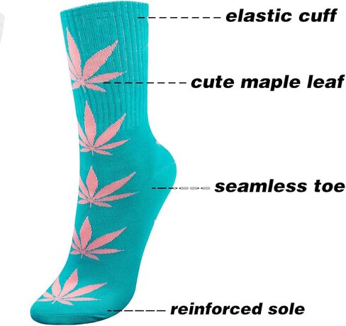 جوارب DAZCOS للجنسين من أوراق القيقب متعددة الألوان، زوجين لعيد الهالوين وعيد الشكر وعيد الميلاد in Kuwait