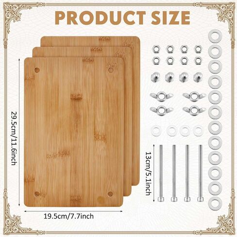 Wooden Bamboo Book Press for Book Binding 11.6 x 7.7 Inch Portable Book Binding Press Stable Book Binding Kits for Handmade Bookbinding Paper Press Tool in Saudi Arabia