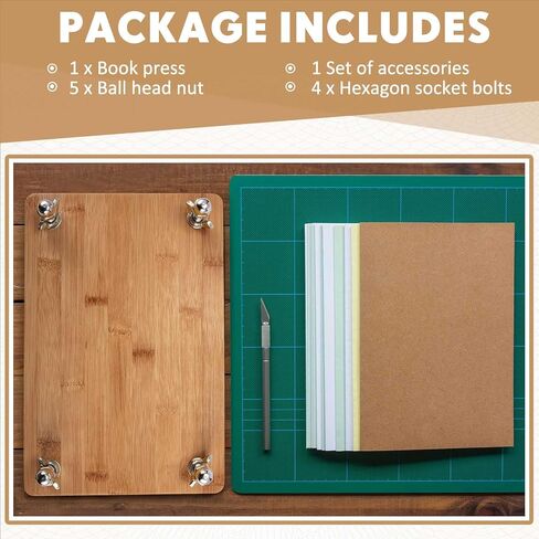 Wooden Bamboo Book Press for Book Binding 11.6 x 7.7 Inch Portable Book Binding Press Stable Book Binding Kits for Handmade Bookbinding Paper Press Tool in Saudi Arabia