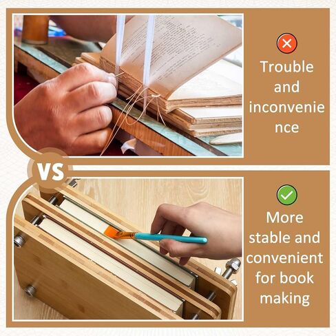 Wooden Bamboo Book Press for Book Binding 11.6 x 7.7 Inch Portable Book Binding Press Stable Book Binding Kits for Handmade Bookbinding Paper Press Tool in Saudi Arabia