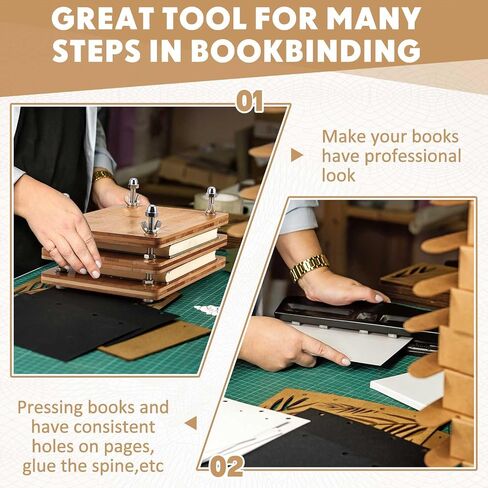 Wooden Bamboo Book Press for Book Binding 11.6 x 7.7 Inch Portable Book Binding Press Stable Book Binding Kits for Handmade Bookbinding Paper Press Tool in Saudi Arabia