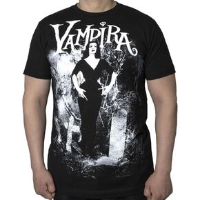 kreepsville 666 Vampira Gothic Cemetery Mist Jumbo Print Black Shirt