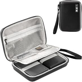 ProCase Hard Drive Case for Canvio Basics Western Digital WD Elements My Passport Seagate Portable Backup Plus Slim 1TB 2TB 3TB 4TB USB 2.5, Portable External Hard Drive Case for 2 Hard Drives -Black